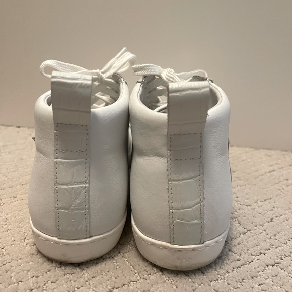 SAINT + SOFIA Hoxton Trainer - White Croc Hightop Sneakers  SZ 39 - Picture 9 of 10